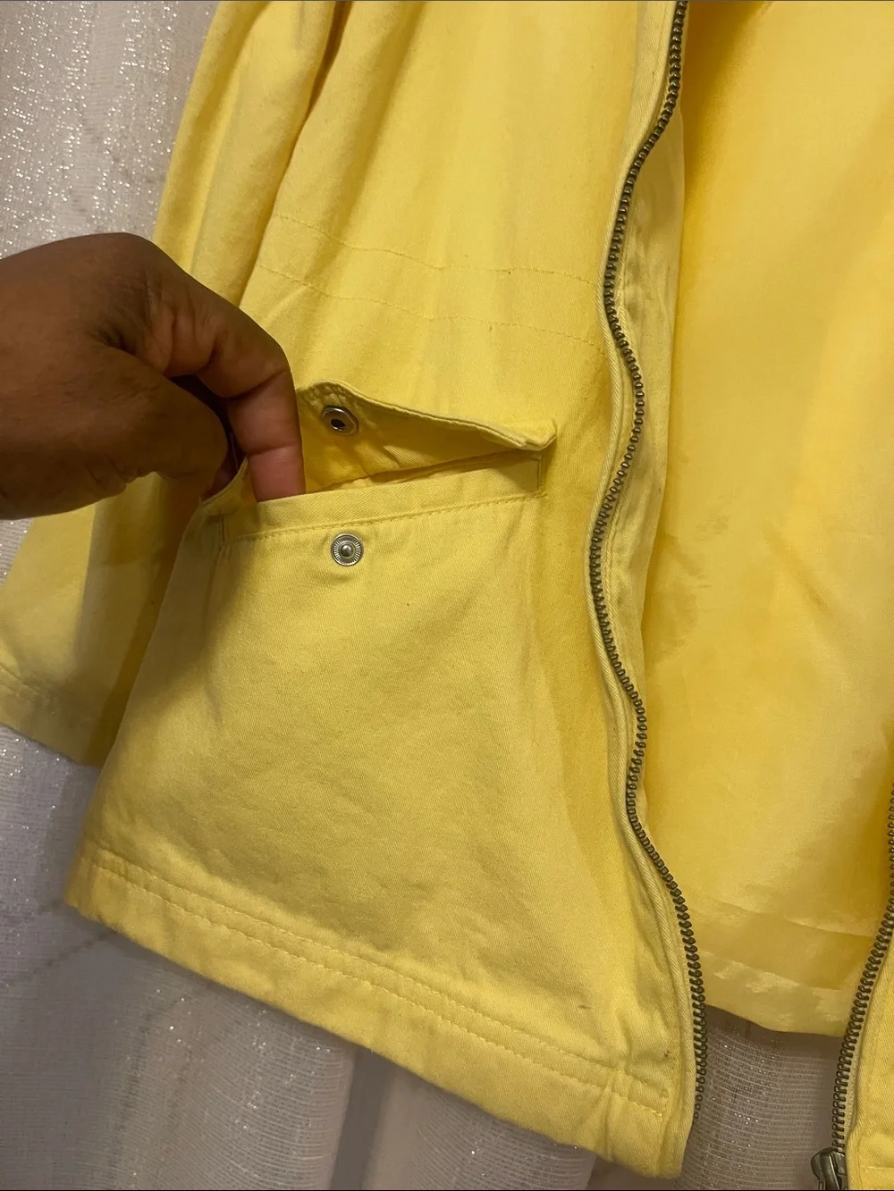 The Children's Place Sunny Yellow Hooded Zip Up Jacket w/Pockets